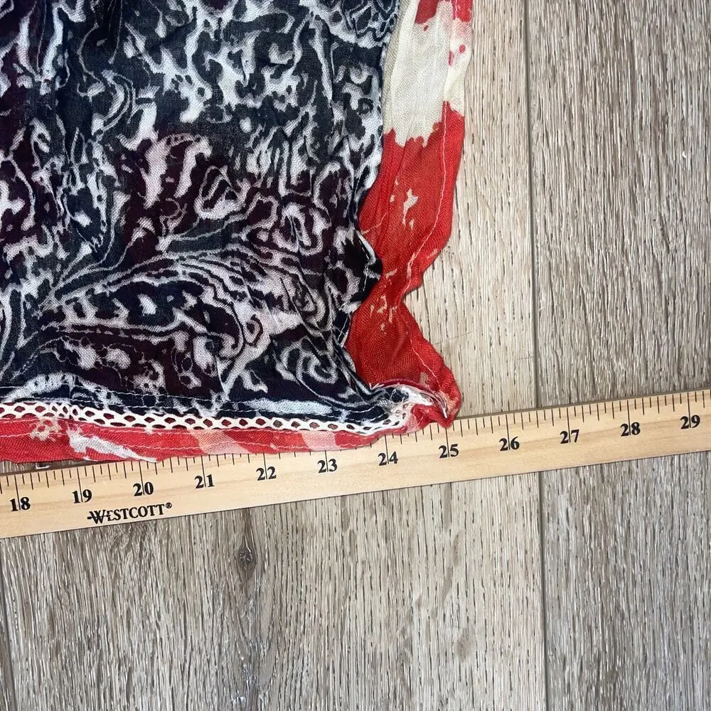 Anthropologie Vismaya Patchwork Crochet Infinity Scarf Boho Artsy 25